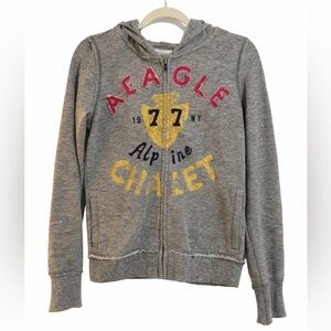 American Eagle Outfitters gray zip-up hoodie